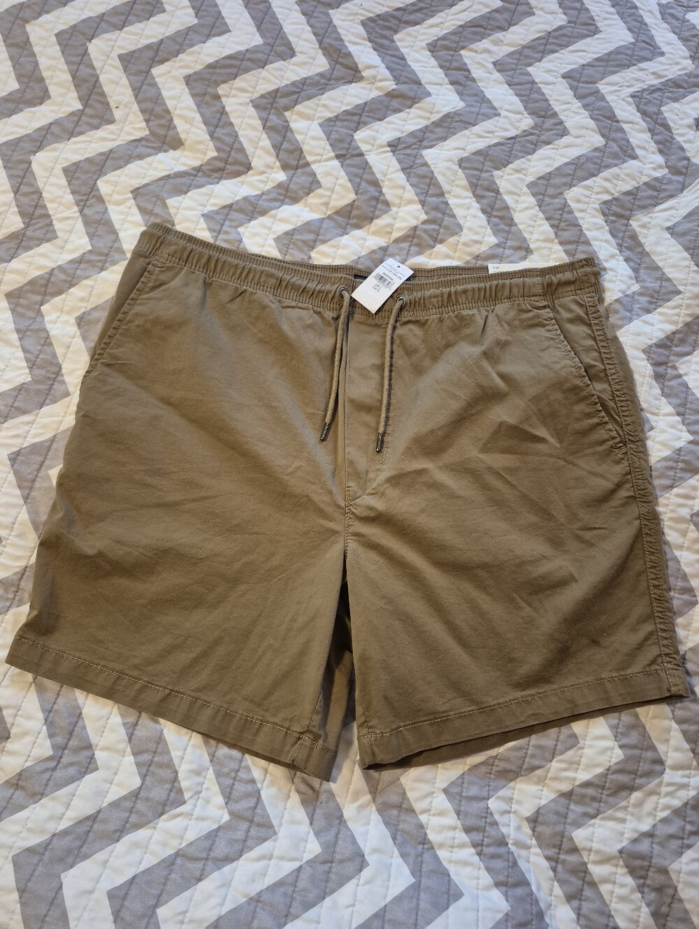 New American Eagle Mens Tan Khaki Drawstring Shorts Nwt